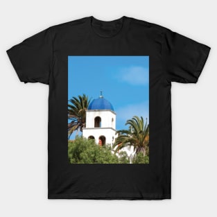 Iconic Blue Domed Church Tower San Diego California T-Shirt